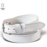 PRINC LEATHER Muški kaiš 201, Kožni, Beli Cene