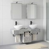  Set ormarića za kupaonicu 5 kom. Betonska siva | shoptok.hr