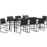  Vrtni set za objed s jastukom 9 pcs Crna i Krema poliratan | shoptok.hr