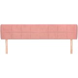  Vzglavje z ušesi roza 203x23x78/88 cm žamet, (20954494) | Shoptok.si