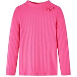  Dječja majica dugih rukava rebrasto pletena jarkoružičasta 116 | shoptok.hr