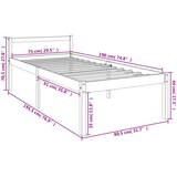  za starije osobe bijeli 75x190 cm mali masivna borovina | Eponuda.com