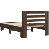  Okvir za krevet smeđi hrast 100x200cm konstruirano drvo i metal | Eponuda.com