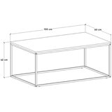  Konferencijski stočić 42x100 cm u crnoj boji | Eponuda.com