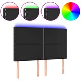  Uzglavlje crno 144x5x118/128 cm od umjetna koža | shoptok.hr