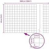 Euro Ograda sa 22 U Stuba Siva 0 4x50 m Čelik | shoptok.hr