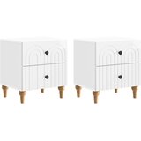  Noćni ormar 2 pcs Bijela visokog sjaja 43 x 34,5 x 48 cm | shoptok.hr
