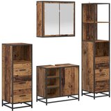 vidaXL Komplet pohištva za kopalnico 4 pcs Star les 65 x 33 x 60 cm | Shoptok.si
