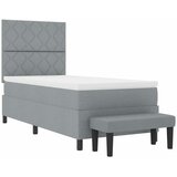  Krevet s opruga kutije Svijetlo siva 90 x 200 cm tkanina | shoptok.hr