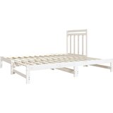  Dnevni ležaj na izvlačenje bijeli 2x(90x190)cm masivna borovina Bijela | Shoptok.si