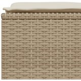  5-dijelni vrtni set sofa s jastucima bež od poliratana 204 x 55 x 70 cm | Shoptok.si