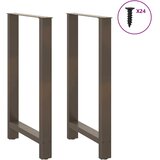  Noge za barski stol Prirodni čelik 2 kom 60 x (100-101) cm Čelik | shoptok.hr