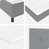 vidaXL Box Spring Krevet s Madracem Svjetlosiva 100x200 cm Tkanina | shoptok.hr