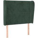 Maison Chic posteljno vzglavje - vzglavna omarica - nočna omarica z ušesi temno zeleno 103x23x118/128 cm žamet, (21707933) Cene