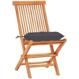 Bistro 3-dijelni bistro set s antracit jastucima od masivne tikovine | shoptok.hr