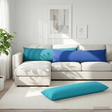  Jastuk s jastukom HEERLEN Svjetloplava 40 x 145 cm Poliester | shoptok.hr