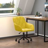  Okretna uredska stolica žuta baršunasta | shoptok.hr