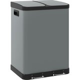 HOMCOM koš za smeti kovina, plastika 48,8D x 39,5Š x 67V cm sivo, (5000241898) | Shoptok.si