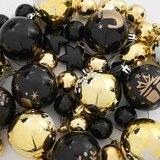  Set Božićnih Ukrasnih Kuglica 40 pcs Crna i zlatna Plastika | shoptok.hr