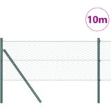 vidaXL heksagonalna ograja zelena 0,6x10 m jeklo | Shoptok.si