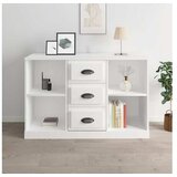  Komoda visok sijaj bela 104,5x35,5x67,5 cm inženirski les | Shoptok.si