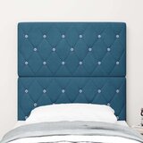vidaXL Naslon za glavu s kristalnim gumbima tuftani tamno plavi 80 cm baršun, Naslon za glavu s kristalnim gumbima tuftani tamno plavi 160 cm baršun | shoptok.hr