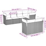  7-dijelni set vrtnih sofa od poliratana s jastucima bež | shoptok.hr