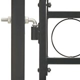  Vrata za ogradu s lučnim vrhom čelična 100 x 150 cm crna | shoptok.hr