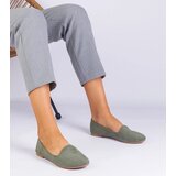 D/CEO marka niezdefiniowana Green classic ballet flats made of eco-suede Valensia | Shoptok.si