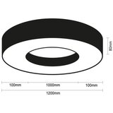  LED stropno svetlo LED/115W/230V 3000/4000/6500K Ø 120 cm crno | Eponuda.com