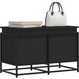 Furnova Škatla s pokrovom črna 80x40x51,5 cm inženirski les, (21953893) | Shoptok.si