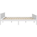  Posteljni okvir trdna borovina bel 160x200 cm | Shoptok.si