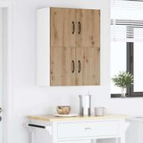 vidaXL Stenska kuhinjska omarica 2 pcs Umetni hrast 60 x 31 x 40 cm | Shoptok.si
