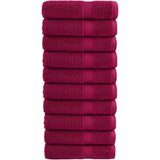  Ručnici za kupanje SOLUND 10 kom bordo 100 x 150 cm 600 gsm | shoptok.hr