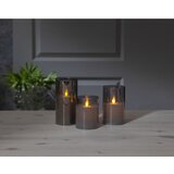 Star Trading Siva LED voštana svijeća u M-Twinkle staklu, visina 7,5 cm | shoptok.hr