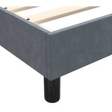 Box spring krevet s madracem tamnosivi 80 x 220 cm baršunasti | shoptok.hr