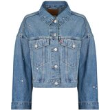 Levi's LOOSE CROP TRUCKER Plava Cijene