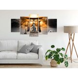  Slika - Buddha Smile (5 Parts) Wide Orange 100x50 | shoptok.hr