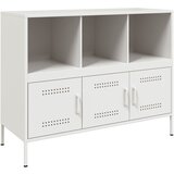  The Living Store Komoda bela 100,5x39x79 cm hladno valjano jeklo - Komoda, (21495635) | Shoptok.si