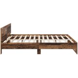  Okvir kreveta s uzglavljem s uzglavljem Staro drvo 200 x 200 cm | shoptok.hr