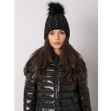 Fashion Hunters black insulated hat with applications Cene