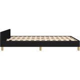  Posteljni okvir z vzglavjem črn 140x200 cm blago, (20905491) | Shoptok.si