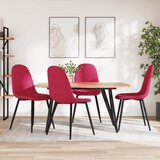 vidaXL Jedilni stoli 4 kosi vinsko rdeč žamet | Shoptok.si