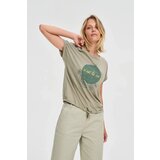 Marisse Cotton Blouse With Olive Print Cene