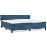  Krevet s oprugama i madracem tamnoplavi 200x200 cm baršunasti | shoptok.hr