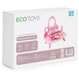 ECO TOYS dječji drveni stolić za uljepšavanje – ogledalo, ladica i 7 dodataka | shoptok.hr