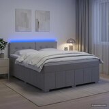  Boxspring krevet s madracem Svjetlosiva 140 x 200 cm Tkanina | shoptok.hr