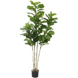 BZ 170Cm Umetna Ficus Lyrata Z 4 Debla In Temno Zelenimi Velikimi Listi Potted Umetna Rastlina Za Dom Pisarna Božična Dekoracija, (5000009116) | Shoptok.si