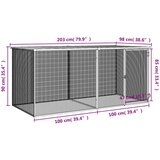  Kavez za kokoši s krovom antracit 203x98x90 cm pocinčani čelik | shoptok.hr