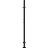 vidaXL Vrtna vrata črna 105x155 cm dizajn jeklenih listov | Shoptok.si